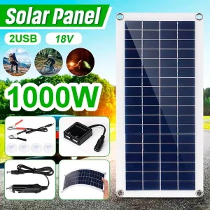 1000W-Flexible-Solar-Panel-Kit-With-2-USB-Complete-Portable-Power-Generator-Solar-Electric-Station-For