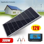 12V-Solar-Panel-Kit-Complete-600W-Capacity-Polycrystalline-USB-Power-Portable-Outdoor-Rechargeable-Solar-Cell-Generator-2