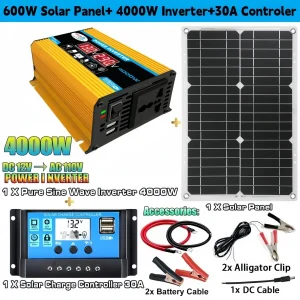 12V-to-110V-220V-Solar-Panel-System-12V-Solar-Panel-Battery-Charge-Controller-4000W-Solar-Inverter
