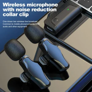 2023-K35Pro-Wireless-Lavalier-Noise-Reduction-Microphone-3-5mm-AUX-for-Megaphones-Amplifier-Camera-Computer-Mobile