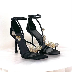 2024-Summer-New-European-and-American-High-Heels-Gold-Flower-Square-Heel-Shoes-Women-Sexy-Sandals