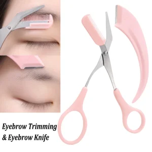 2PCS-Eyebrow-Trimmer-Set-Portable-Brow-Comb-Scissors-Eyebrow-Knife-Women-Professional-Face-Shaver-Hair-Removal-1