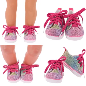 7-Cm-Lace-up-Sneakers-Doll-Clothes-Shoes-Accessories-For-18-inch-American-Doll-43-Cm-1