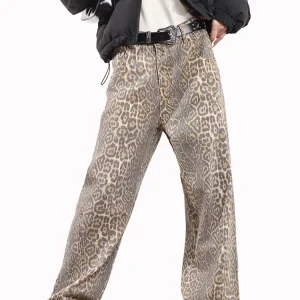 American-Style-Leopard-Wash-Jeans-Women-Y2K-Retro-Street-Hot-Girl-Loose-Casual-Pants-High-Waist