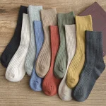 Autumn-Winter-Retro-Stocking-Simple-Warm-Mid-tube-Socks-Fashion-Solid-Color-All-match-Hosiery-Sport-2