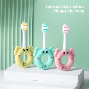 Baby-Toothbrush-Safe-Anti-slip-Handles-Protect-Teeth-PBT-Cartoon-Elephant-Children-Toothbrush-Health-Caring-Tool-1