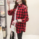 Brand-Casual-Women-s-Plaid-Shirt-2023-Autumn-New-Boutique-Ladies-Loose-Blouse-and-Tops-Female-2