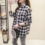 Brand-Casual-Women-s-Plaid-Shirt-2023-Autumn-New-Boutique-Ladies-Loose-Blouse-and-Tops-Female-3