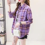 Brand-Casual-Women-s-Plaid-Shirt-2023-Autumn-New-Boutique-Ladies-Loose-Blouse-and-Tops-Female-4