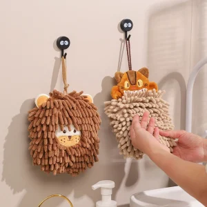 Cartoon-Animal-Cat-Hand-Towel-for-Kitchen-Bathroom-Soft-Microfiber-Chenille-Super-Absorbent-Quick-dry-Handkerchief-1