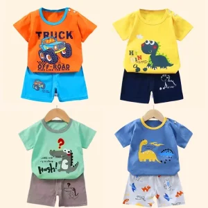 Children-s-Sets-mother-Kids-Clothes-Boys-Girl-T-shirt-Shorts-2PCS-Summer-Cotton-Short-sleeve
