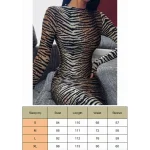 Combhasaki-Sexy-Midi-Dress-Women-s-Tiger-Print-Evening-Party-Club-wear-High-Neck-Long-Sleeve-5