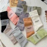 DeanFire-New-Spring-Kawaii-Candy-Solid-Colors-Socks-Breathable-Cotton-Middle-Socks-for-Ladies-Girls