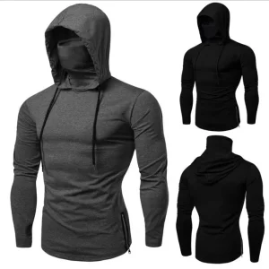 Factory-Direct-Sales-Solid-Color-Autumn-Leisure-Fitness-Sweatshirt-Men-s-Thin-Sweater-Hooded-Long-sleeved