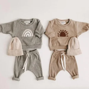 Fashion-Kids-Clothes-Set-Toddler-Baby-Boy-Girl-Pattern-Casual-Tops-Child-Loose-Trousers-2pcs-Baby
