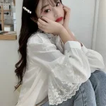 Fashion-Korean-Lace-Up-Ruffled-Blouses-Women-Autumn-Sweet-Loose-Clothes-Stand-Collat-Ladies-Tops-Vintage-2