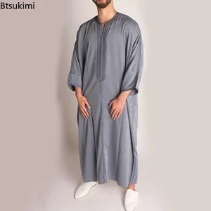 Fashion-Muslim-Men-Jubba-Thobes-Arabic-Pakistan-Dubai-Kaftan-Abaya-Robes-Islamic-Clothing-Saudi-Arabia-Black-1