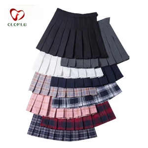 Fashion-Women-Skirt-Preppy-Style-Plaid-Skirts-High-Waist-Chic-Student-Pleated-Skirt-Harajuku-Uniforms-Ladies