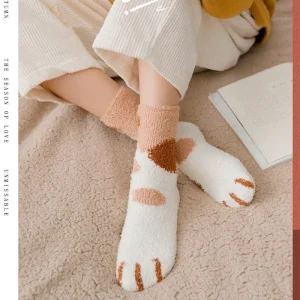 Fashion-womens-Cats-Paw-stripe-3d-Socks-Cute-Funny-Thick-Girls-Cartoon-Animal-Fingers-Sock-Hosiery-1