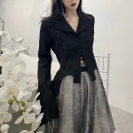 Gothic-Women-Black-Shirts-Korean-Dark-Academic-Female-Designed-Irregular-Tops-Spring-Fashion-Streetwear-Y2K-Blouse-2