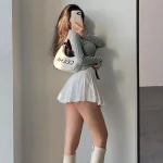 HOUZHOU-Pleated-Skirt-with-Shorts-Women-Sexy-High-Waist-Irregular-White-Black-A-line-Gyaru-Tennis-2