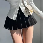 HOUZHOU-Pleated-Skirt-with-Shorts-Women-Sexy-High-Waist-Irregular-White-Black-A-line-Gyaru-Tennis-3