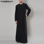 INCERUN-Islamic-Arabic-Muslim-Kaftan-Men-Long-Sleeve-Zipper-Loose-Abaya-Robes-Saudi-Arabia-Dubai-Jubba