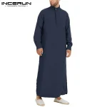 INCERUN-Men-Muslim-Islamic-Kaftan-Arab-Vintage-Long-Sleeve-Men-Thobe-Robe-Loose-Dubai-Saudi-Arab-1