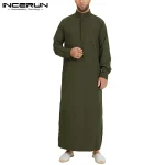INCERUN-Men-Muslim-Islamic-Kaftan-Arab-Vintage-Long-Sleeve-Men-Thobe-Robe-Loose-Dubai-Saudi-Arab-2