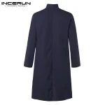 INCERUN-Vintage-Men-Casual-Shirt-Cotton-Long-Sleeve-Stand-Collar-Solid-Color-Long-Tops-Streetwear-Retro-4