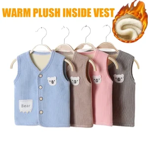 Kids-Clothes-Waistcoat-Children-s-Vest-Boy-Girl-Thicken-Velvet-lining-Keep-Warm-Jackets-Vest-Children