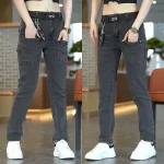 Korea-Women-Men-Jeans-Cargo-Denim-Pants-Casual-Blue-Gray-Y2K-Streetwear-Straight-Jeans-Male-Trousers-2