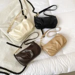 Luxury-Women-s-Fashion-Handbags-Retro-Solid-Color-Pleated-Bag-PU-Leather-Shoulder-Underarm-Bag-Casual-4