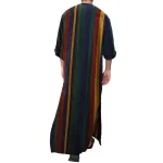 Men-Muslim-Jubba-Thobe-Patchwork-Striped-V-Neck-Long-Sleeve-Caftan-Dubai-Robe-Vintage-Islamic-Arabic-1