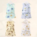Mother-Kids-Clothes-Baby-Cotton-Print-Children-s-Clothing-T-shirt-Vest-Tops-Shorts-Sets-Boys-3