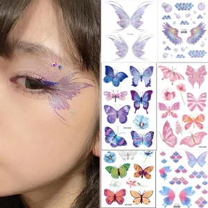 Music-Festival-Makeup-Temporary-Tattoo-Sticker-Waterproof-Women-Eyes-Face-Hand-Body-Art-Glitter-Fairy-Butterfly