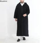 New-2024-Muslim-Jubba-Thobe-Clothes-Men-Hoodie-Ramadan-Robe-Kaftan-Abaya-Dubai-Turkey-Islamic-Clothing-5