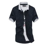 New-Arrival-Brand-Men-s-Summer-Business-Shirt-Short-Sleeves-Turn-down-Collar-Tuxedo-Shirt-Shirt-2