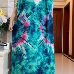 New-Arrivals-Dubai-Short-Sleeve-African-Women-Dresses-With-Big-Scarf-Printing-Cotton-Elegant-Summer-Maxi-3