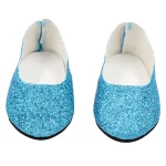 New-Fashion-Baby-Sequins-Doll-Shoes-7cm-Manual-Shoes-Lovely-43cm-Dolls-Baby-New-Born-and-4