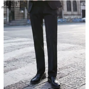 New-Men-Business-Casual-Suit-Pants-Men-Solid-Office-Formal-Trousers-Mens-Classic-Style-Suit-Long