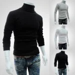 New-Men-s-Slim-Turtleneck-Long-Sleeve-Tops-Pullover-Warm-Stretch-Knitwear-Sweater-Tight-fitting-High-5