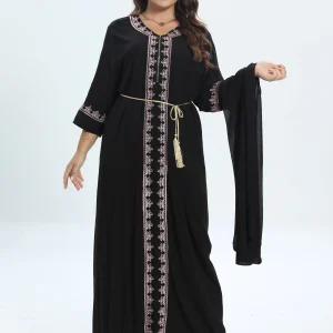 New-Style-Plus-Size-Abaya-African-Dashiki-Caftan-Traditional-Kaftan-Cotton-Embroidery-O-neck-Jilbab-Loose-1