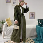 Open-Layer-Abaya-Cardigan-Corset-Robe-Femme-Musulman-Solid-Color-Elegant-Women-s-Dress-for-Dubai-3