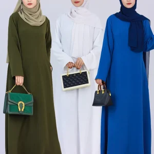 Ramadan-Eid-Solid-Linen-Dubai-Abaya-Turkey-Islam-Muslim-Modest-Dress-Kaftan-Prayer-Clothes-For-Women