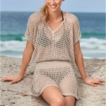 Sexy-Beach-Knit-Cover-Ups-Dresses-Fashion-Breathable-Hollow-Bikini-Short-Skirt-Mesh-Cover-Ups-for-4