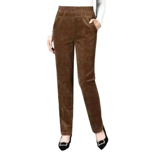 Solid-Color-Fleece-Pants-Cozy-Stylish-Fall-winter-Women-s-Pants-High-Elastic-Waist-Plush-Fabric-1