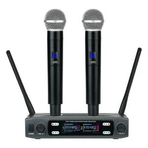 Wireless-Microphone-Handheld-Dual-Channels-Frequency-UHF-Fixed-Dynamic-Mic-For-Karaoke-Wedding-Party-Band-Show