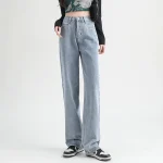 Woman-Jeans-Elastic-High-Waist-Wide-Leg-Cotton-Denim-Clothing-Blue-White-Streetwear-Vintage-Fashion-Harajuku-1