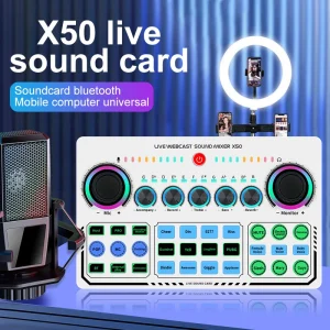 X50 Original Professional Sound Card Audio Studio Recording Interface Mixers Music Card With Sound For Live